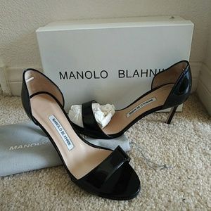 EUC Manolo Blahnik Black Patent heel